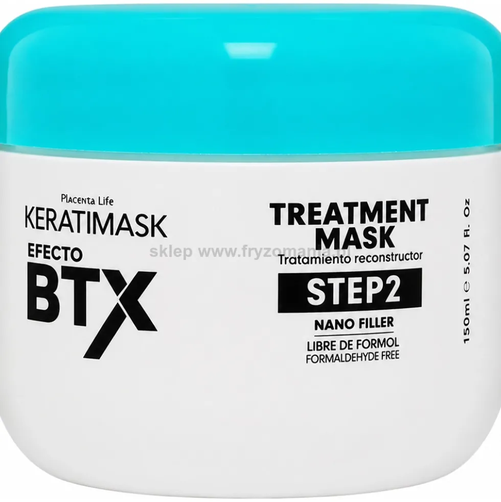 Placenta Life Keratimask Effect BTX - zestaw do włosów bardzo zniszczonych szampon 30ml, maska 150ml i balsam 30g