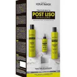 Placenta Life Keratimask Post Liso zestaw po keratynowym prostowaniu włosów, szampon + odżywka 2x250ml + spray 50ml