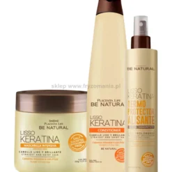 Placenta Life Lisso Keratina - zestaw po keratynowym prostowaniu szampon, maska 2x350ml i spray 250ml