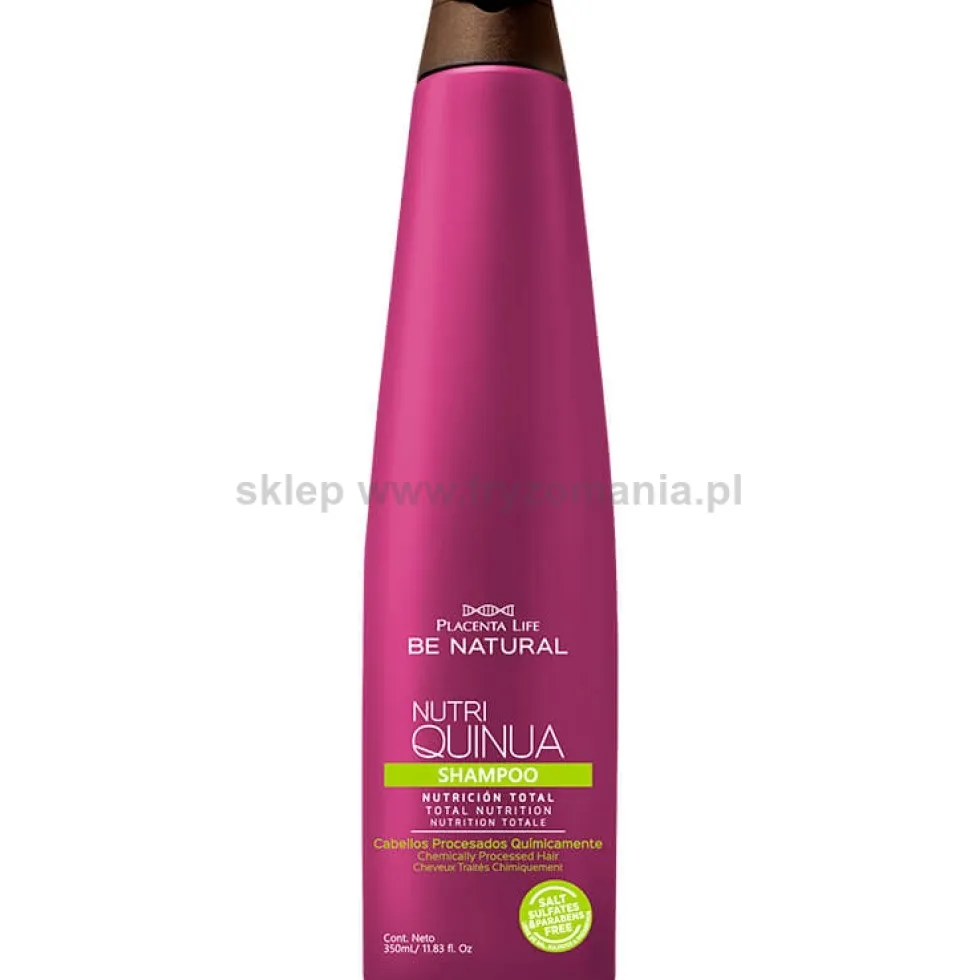 Placenta Life Nutri Quinua - zabieg proteinowy na włosy, mocno odbudowujący, szampon 350ml, maska 350g i odżywka dwufazowa 200ml