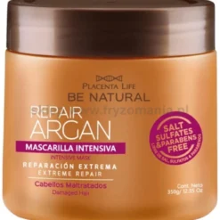 Placenta Life Repair Argan - zestaw do włosów zniszczonych szampon, odżywka i maska 3x350ml