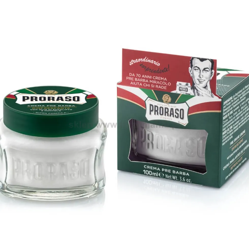Proraso Green Pre-Shave Krem przed goleniem do wszystkich rodzajów skóry i brody 100ml
