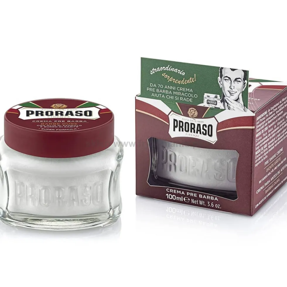 Proraso Red Pre-Shave Krem przed goleniem do grubego i twardego zarostu 100ml