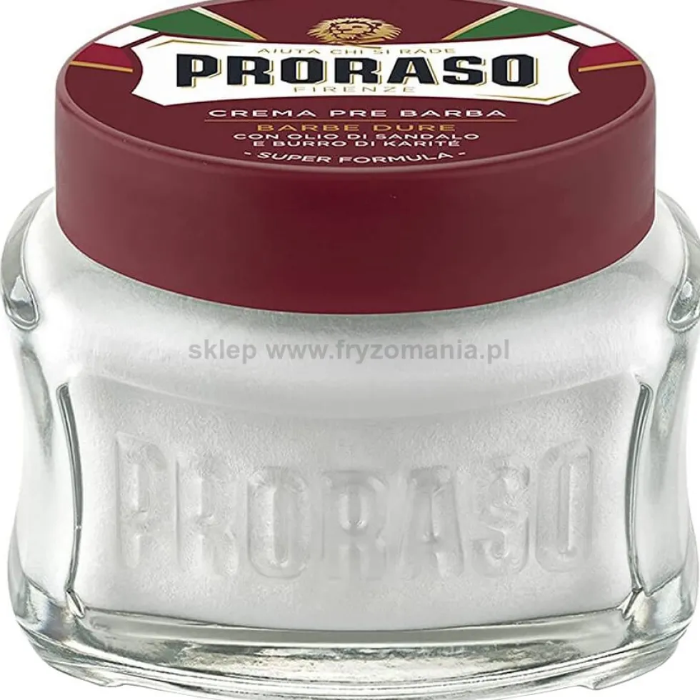 Proraso Red Pre-Shave Krem przed goleniem do grubego i twardego zarostu 100ml