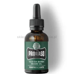 Proraso Refreshing, zestaw do pielęgnacji brody, szampon 200ml, balsam, 100ml, olejek 30ml