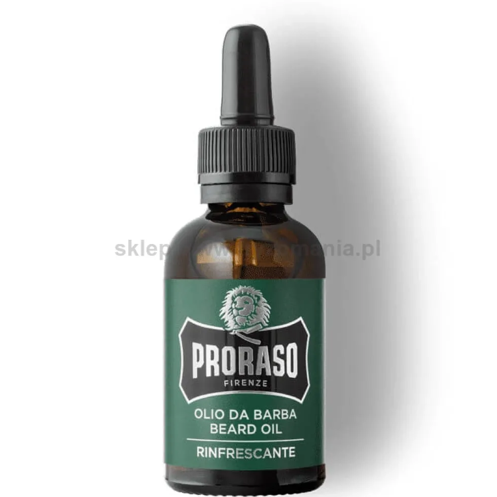 Proraso Refreshing, zestaw do pielęgnacji brody, szampon 200ml, balsam, 100ml, olejek 30ml