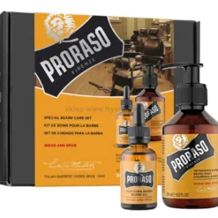 Proraso Wood&Spice - zestaw do pielęgnacji brody szampon 200ml i olejek 30ml