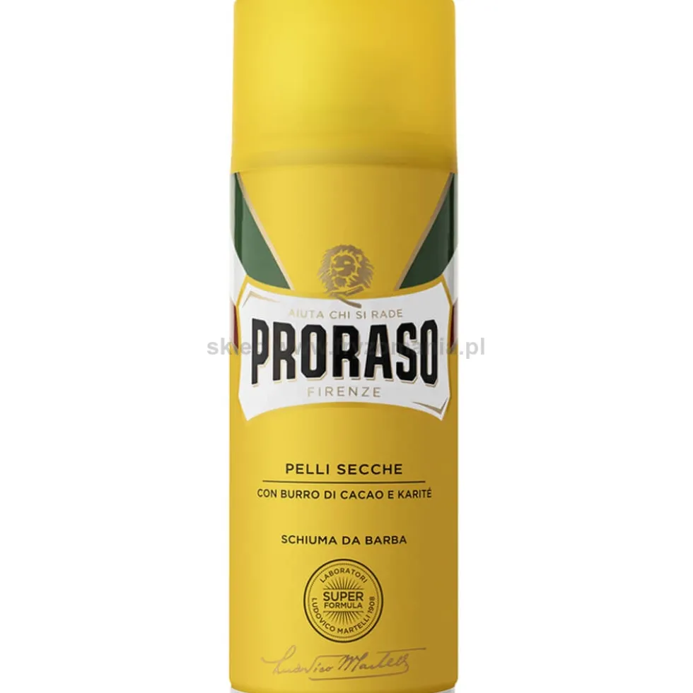 Proraso Yellow Shaving Foam Pianka do golenia, skóra sucha 400ml