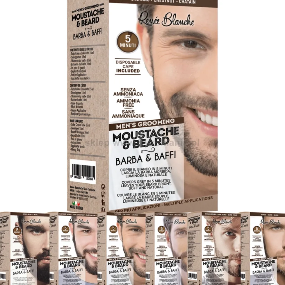 Renee Blanche Mustache&Beard Farba do brody i wąsów, zestaw 50ml