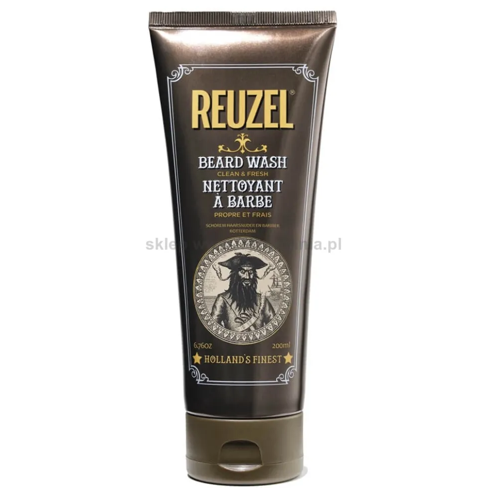 Reuzel Beard Clean&Fresh Szampon nawilżająco-zmiękczający do brody i wąsów dla mężczyzn 200ml