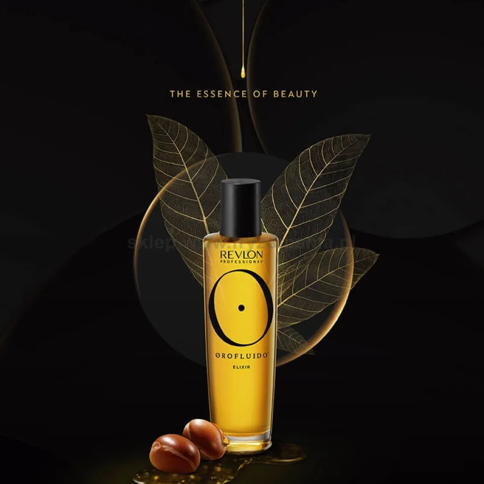 Revlon Orofluido Elixir - zestaw rozświetlający włosy olejek 100ml i szampon 240ml