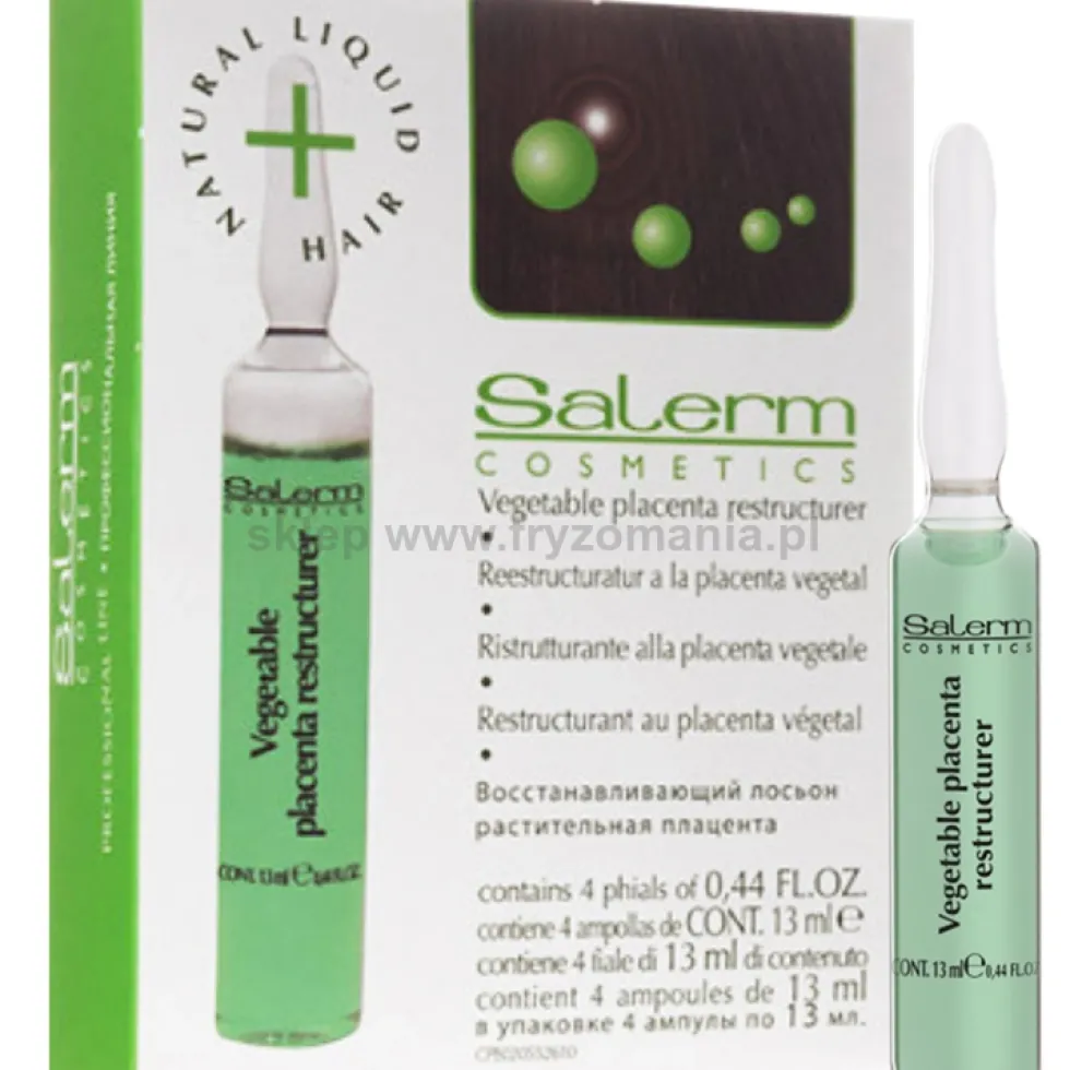 Salerm Cosmetics Vegetable Placenta Ampułki do włosów osłabionych i delikatnych 4x13ml