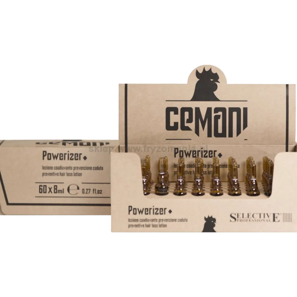 Selective Professional Cemani Powerizer+ Lotion zapobiegające wypadaniu włosów dla mężczyzn 60x8ml