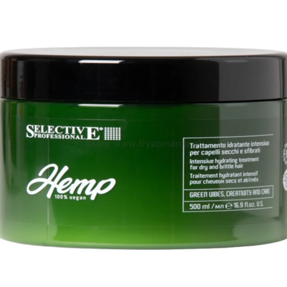 Selective Professional Hemp Maska nawilżająca do włosów suchych i łamliwych 500ml