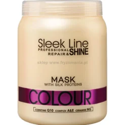 Stapiz Sleek Line Colour - zestaw do włosów farbowanych szampon 1000ml i maska 1000ml