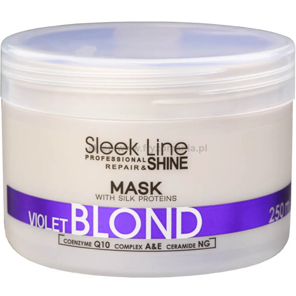 Stapiz Sleek Line Violet Blond - zestaw ochładzający kolor włosów szampon 300ml i maska 250ml