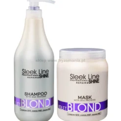 Stapiz Sleek Line Violet Blond - zestaw ochładzający kolor włosów szampon 1000ml i maska 1000ml