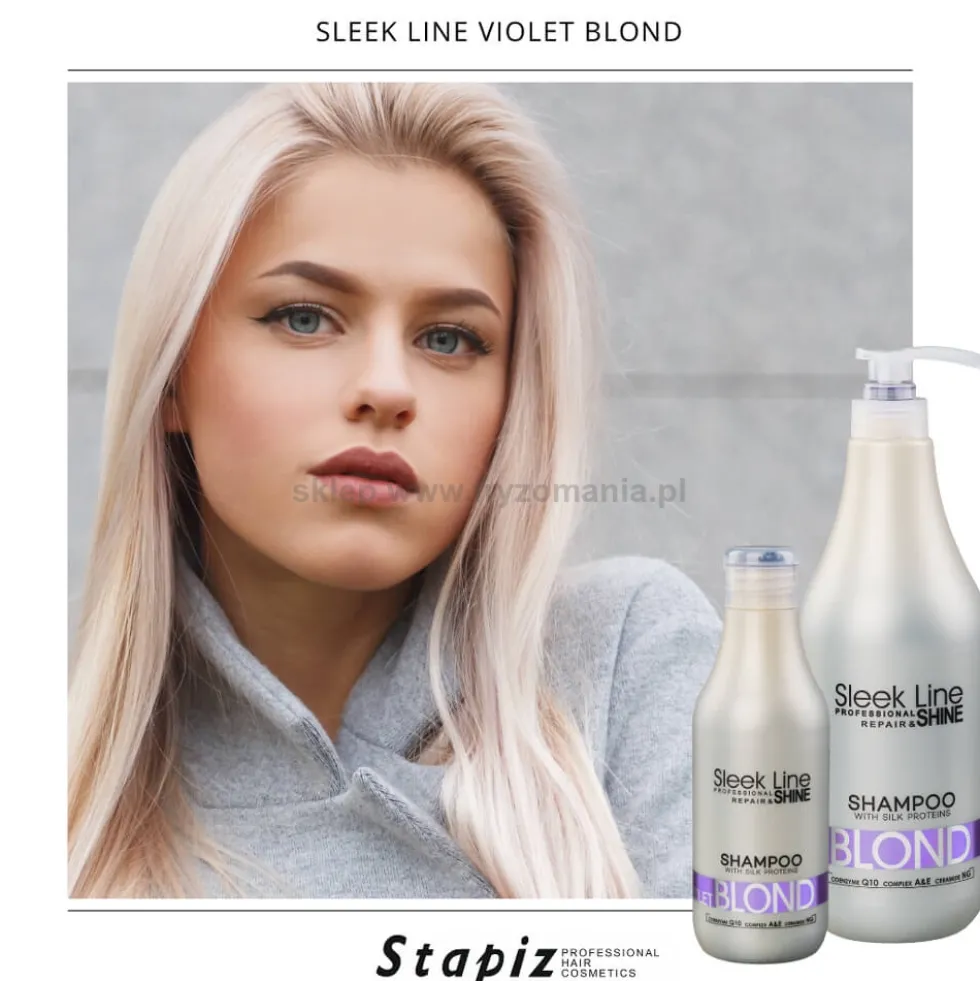 Stapiz Sleek Line Violet Blond szampon neutralizujący do włosów blond 300ml