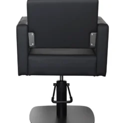 Super Salon Premium Fotel fryzjerski, czarny kwadrat dostępny w 48H