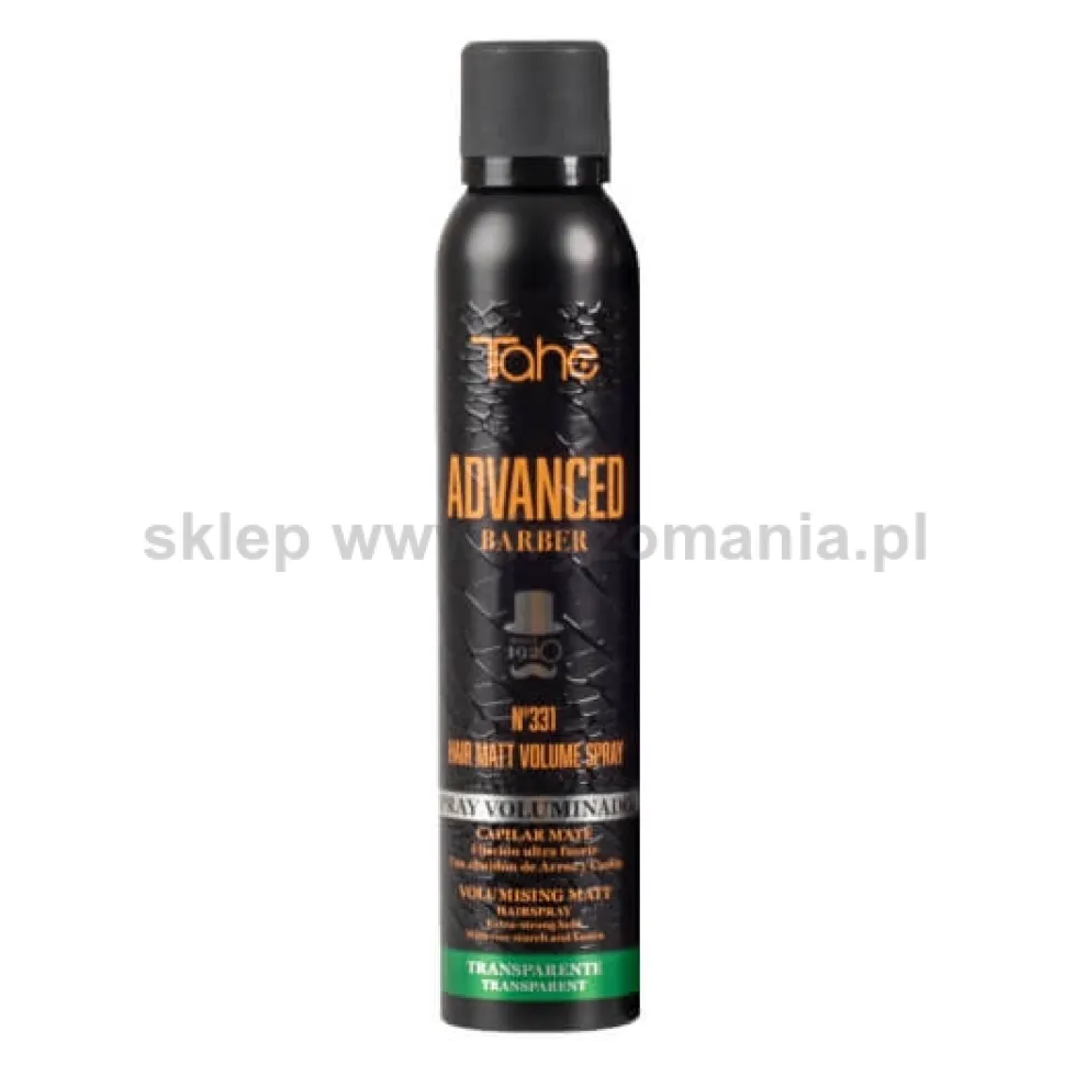 Tahe ADVANCED BARBER No.331 Hair Matt Volume Puder w sprayu nadający objętość do włosów dla mężczyzn (transparent) 200ml