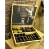 Tahe ADVANCED BARBER - zestaw drewniana walizka z produktami męskimi