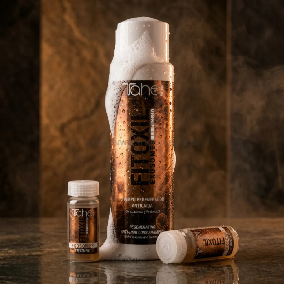 Tahe Botanic Fitoxil Exosomes zestaw przeciw wypadaniu włosów szampon 300ml i ampułki 6x10ml