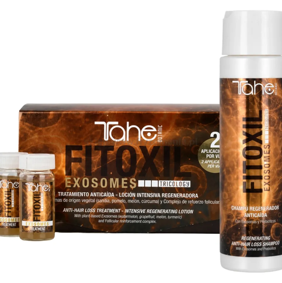 Tahe Botanic Fitoxil Exosomes zestaw przeciw wypadaniu włosów szampon 300ml i ampułki 6x10ml