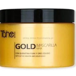 Tahe Keratin Gold zestaw do pielęgnacji włosów bardzo zniszczonych i suchych, szampon, maska, olejek