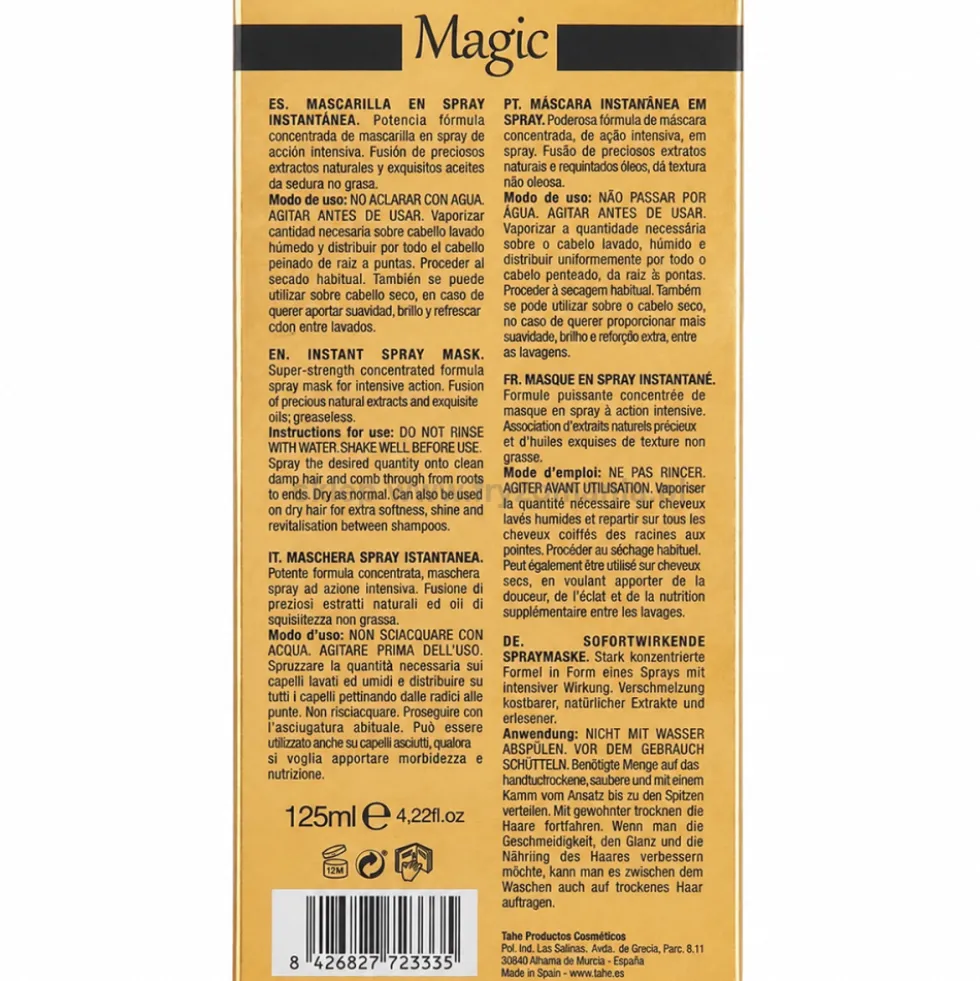 Tahe Magic 10 korzyści zestaw do pielęgnacji domowej po zabiegu botoks, szampon 300ml + maska 125ml