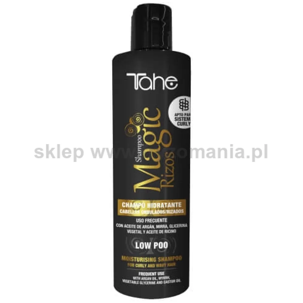 Tahe Magic Rizos Low Poo Szampon nawilżający do włosów kręconych i falowanych z olejkiem arganowym 300ml