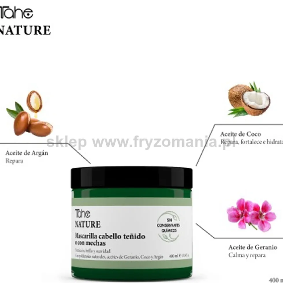 Tahe Nature Coloured Maska do włosów farbowanych 400ml