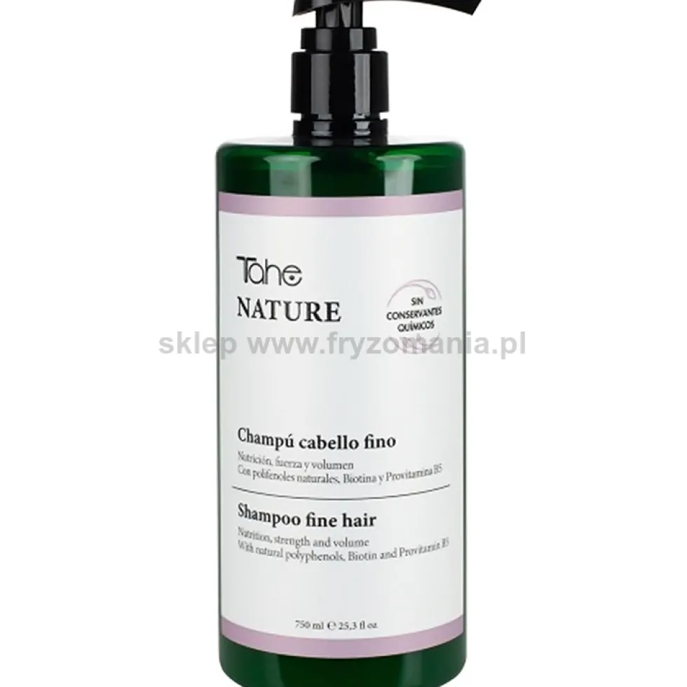 Tahe Nature Fine Szampon do włosów cienkich bez siarczanów 750ml