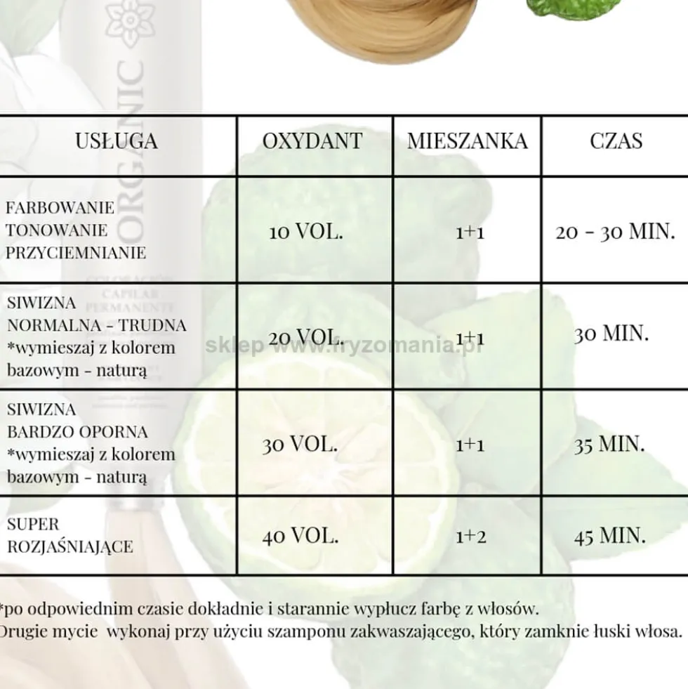 Tahe Organic Care organiczna farba bez amoniaku do włosów 100ml