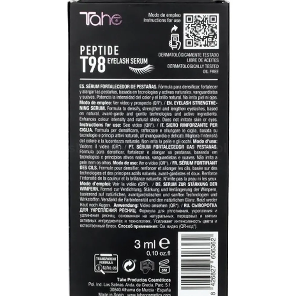 Tahe Peptide T98 Eye Lash Serum do rzęs z kwasem hialuronowym 3ml