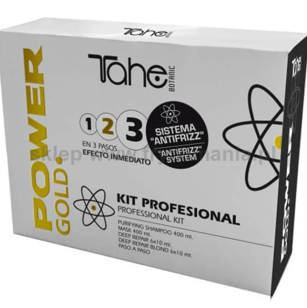 Tahe POWER GOLD MASK zestaw profesjonalnych kosmetyków do włosów