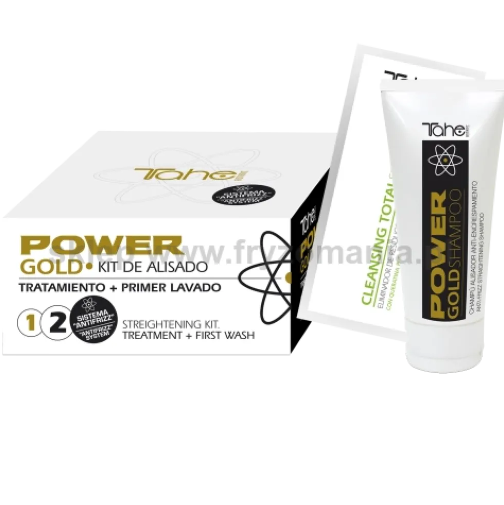 Tahe POWER GOLD SHAMPOO profesjonalny zestaw mini do prostowania organicznego