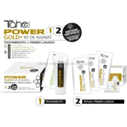 Tahe POWER GOLD SHAMPOO profesjonalny zestaw mini do prostowania organicznego