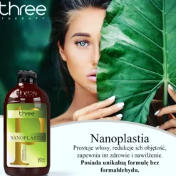 Three Therapy - zestaw nanoplastia włosów + szampon 2x500ml