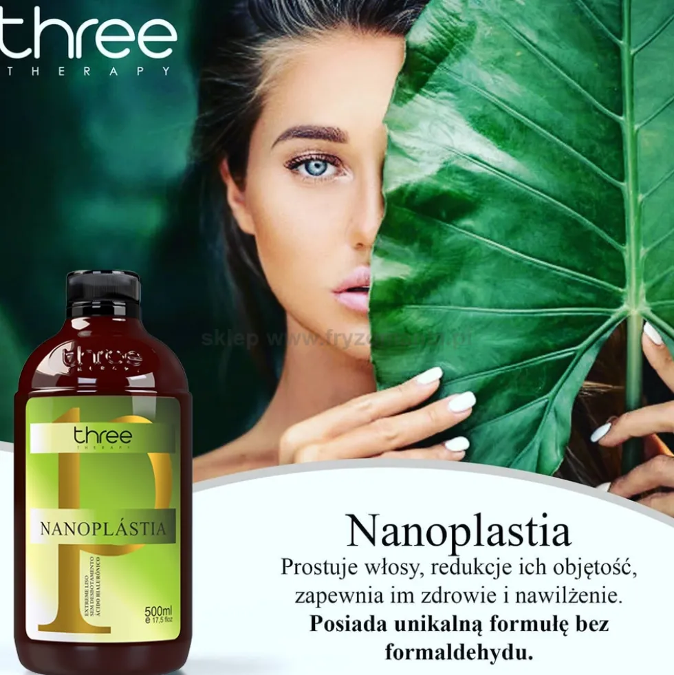 Three Therapy - zestaw nanoplastia włosów + szampon 2x500ml