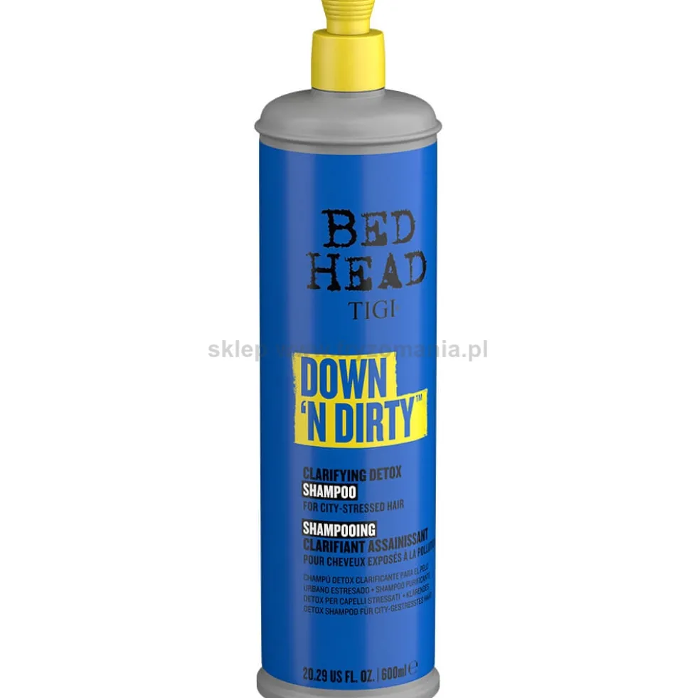Tigi Bed Head Down'n Dirty Detox Szampon oczyszczający do włosów 600ml