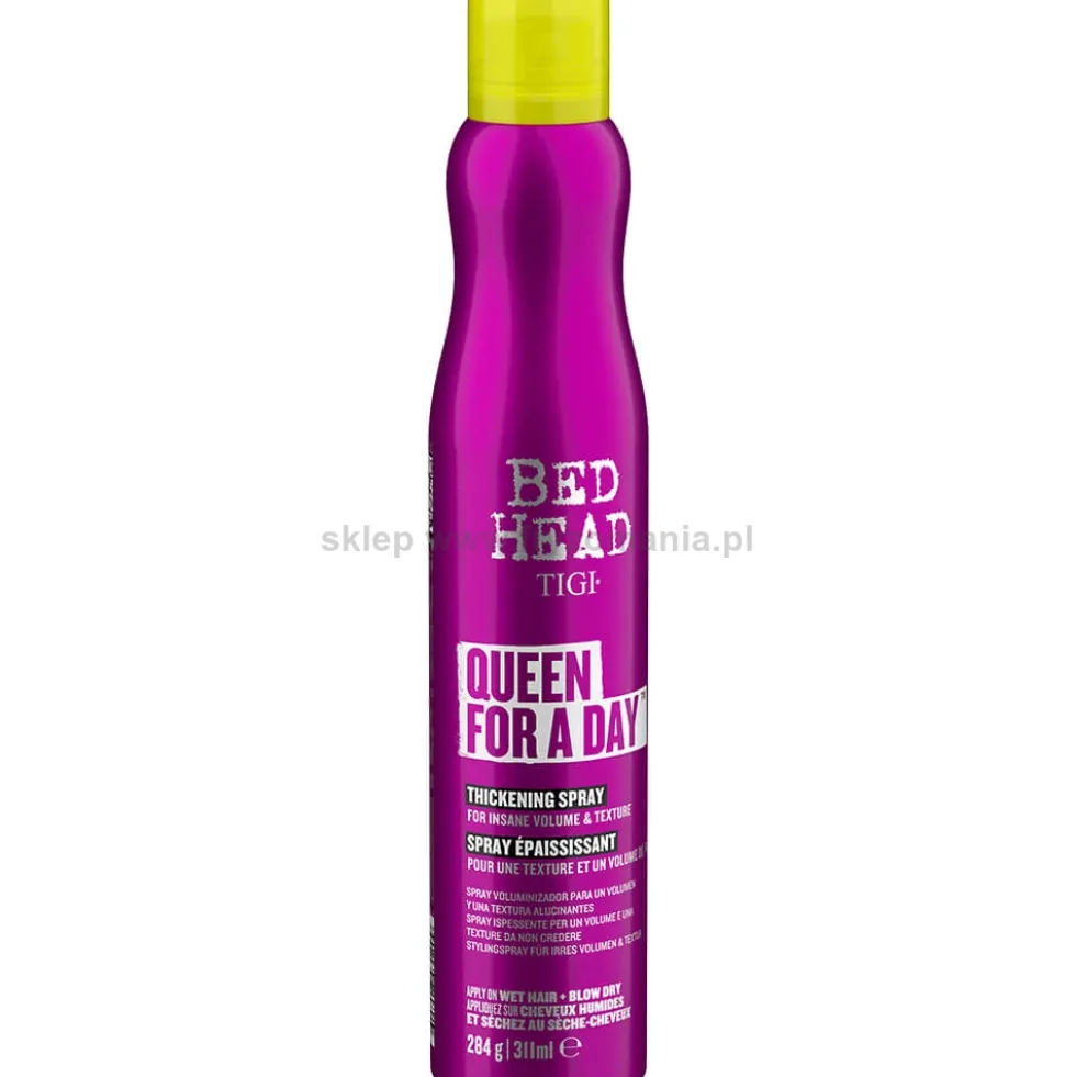 Tigi Bed Head Queen For a Day Spray dodający objętość do włosów cienkich i delikatnych 311ml