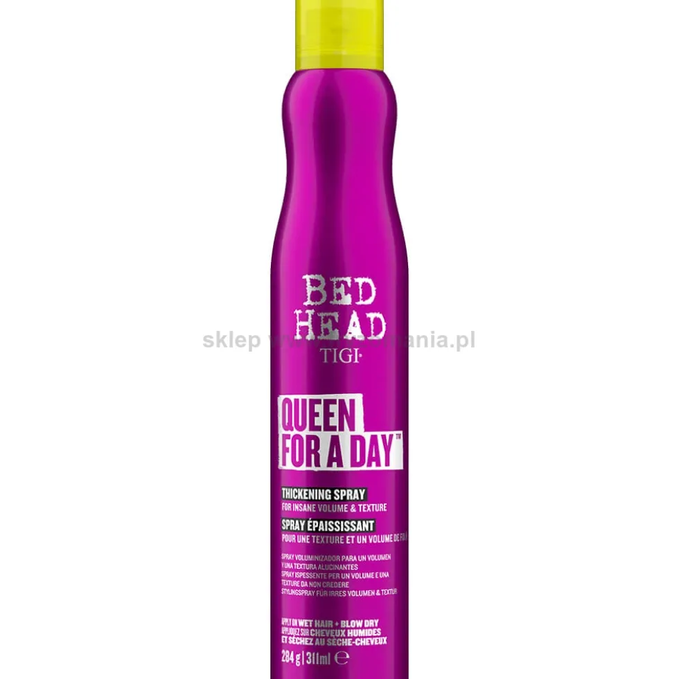 Tigi Bed Head Queen For a Day Spray dodający objętość do włosów cienkich i delikatnych 311ml