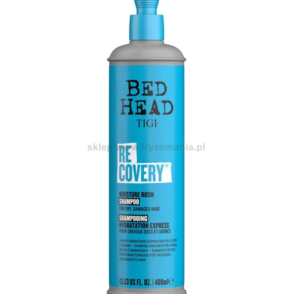 Tigi Bed Head Recovery Moisture Rush Szampon nawilżający do włosów suchych i zniszczonych 400ml