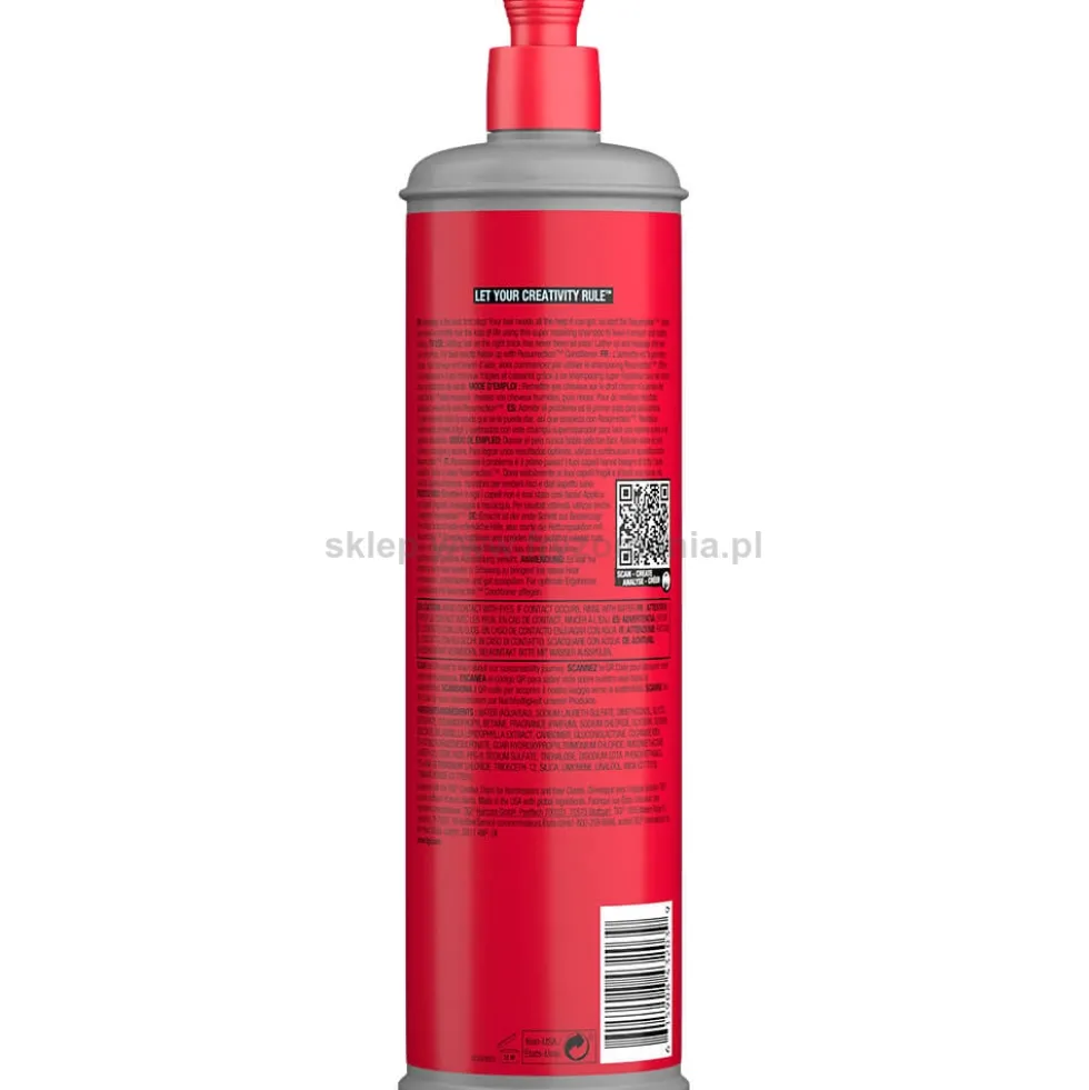 Tigi Bed Head Resurrection Repair Szampon regenerujący do włosów zniszczonych i łamliwych 400ml