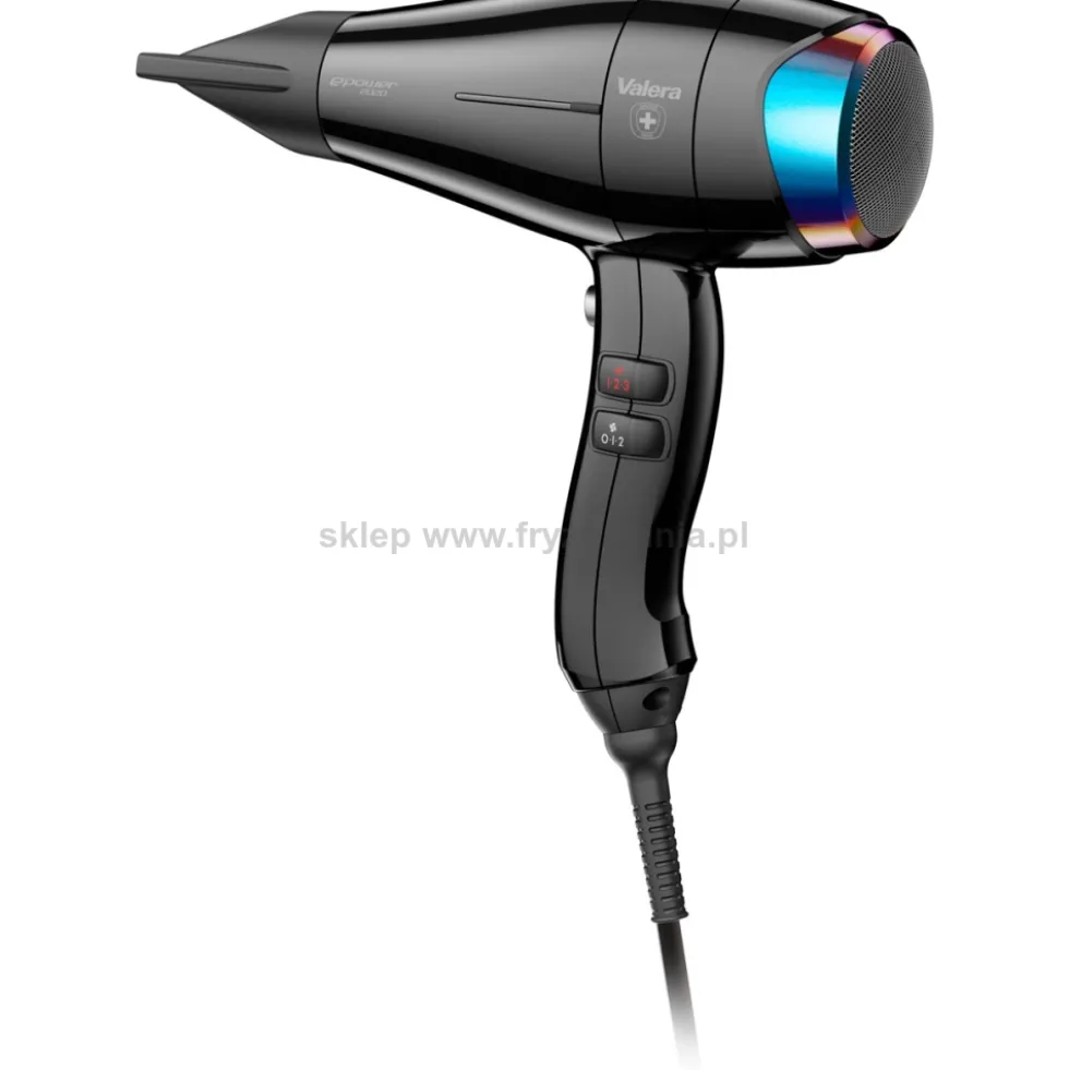 Valera ePower eQ 2020 Rotocord Suszarka do włosów z jonizacją, czarna lub biała 1600W