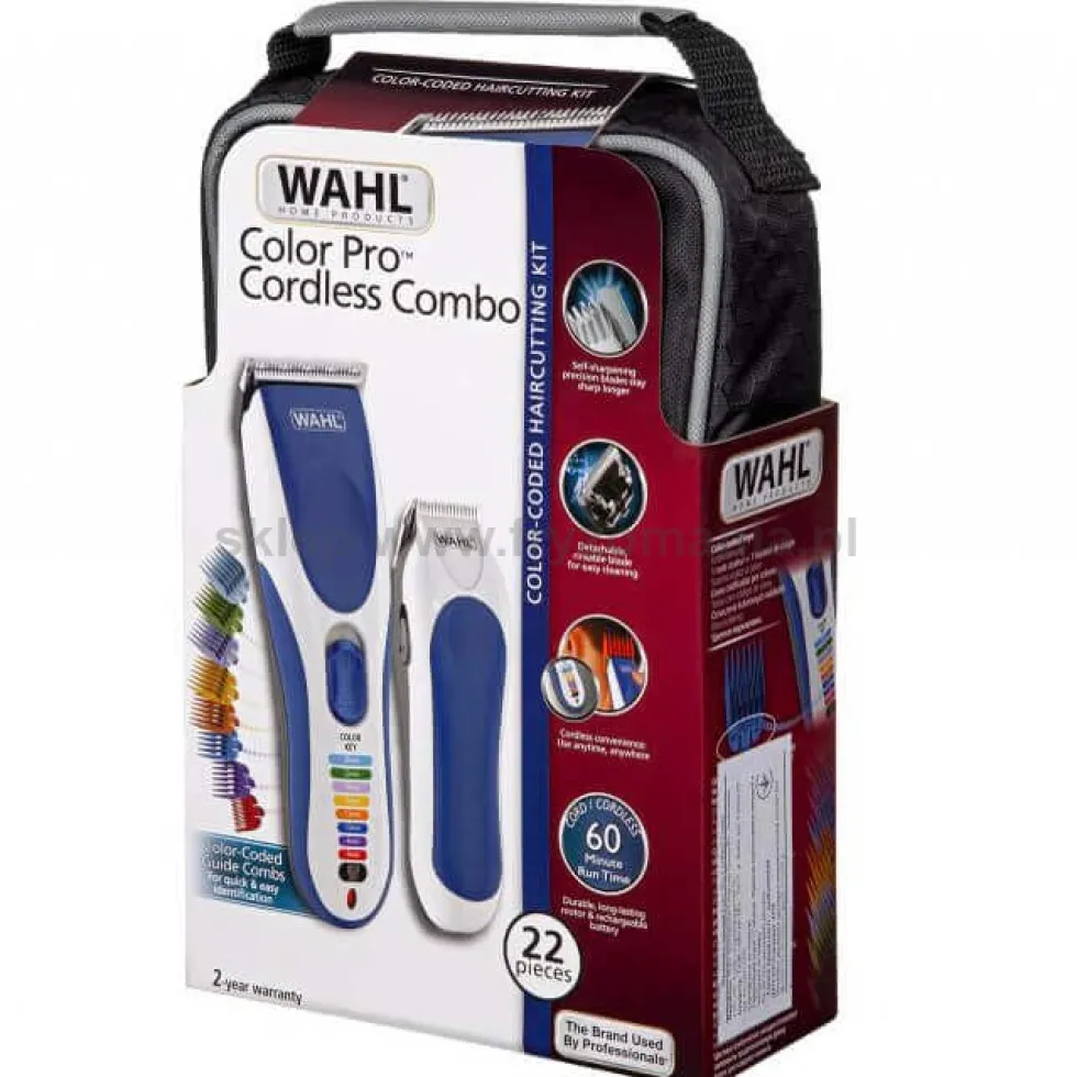 Wahl Home Color Pro Cordless Combo, zestaw maszynka + trymer do strzyżenia włosów, bezprzewodowy