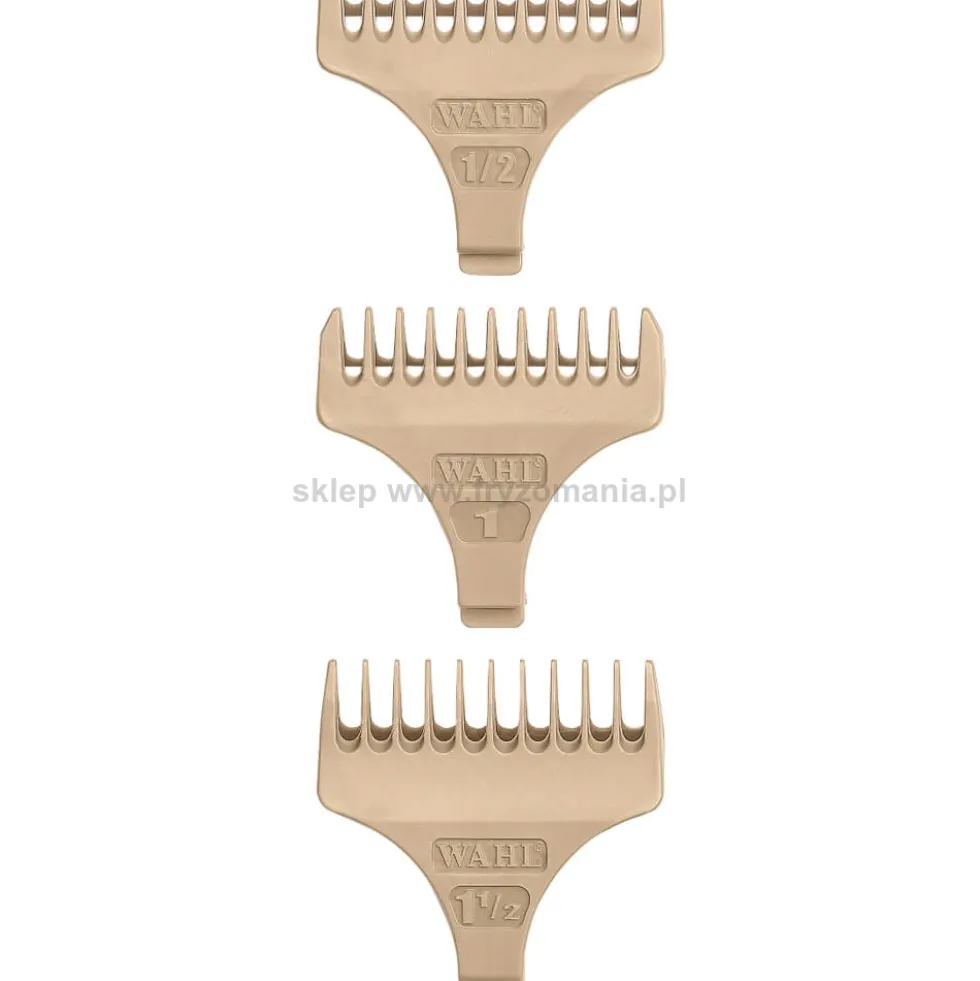 Wahl Shaped Klasyczne Nasadki do trymera Detailer, rozmiary: 1,5mm, 4mm, 5mm