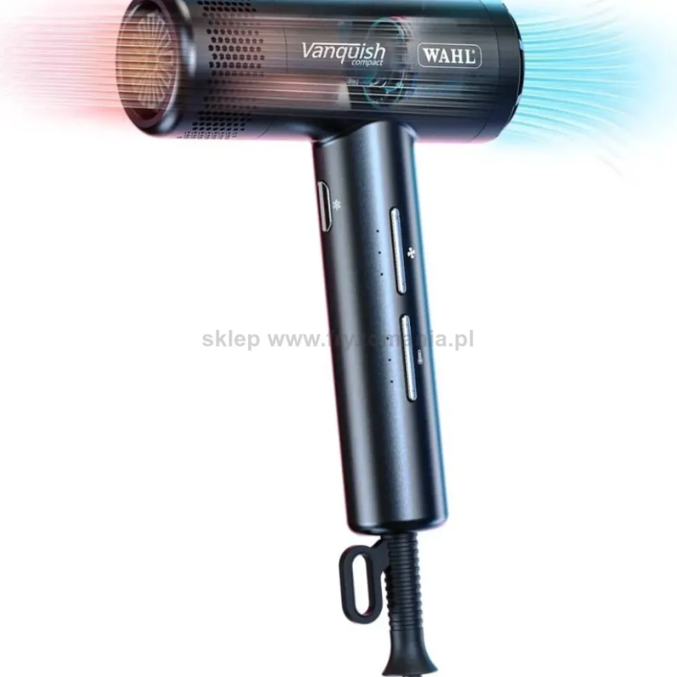Wahl Vanquish Compact suszarka do włosów z jonizacją, lekka 290g, 1600W
