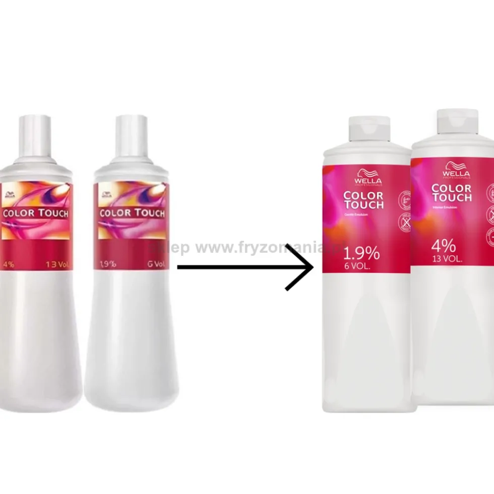 Wella Professionals Color Touch Oxydant, Emulsja utleniająca 1,9% i 4% 1000ml