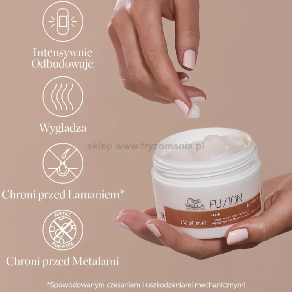 Wella Professionals Fusion Maska intensywnie odbudowująca włosy zniszczone 500ml